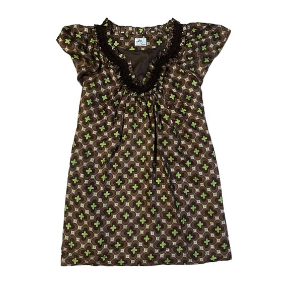 Milly of New York Retro Silk Knee Dress - Picture 1 of 5